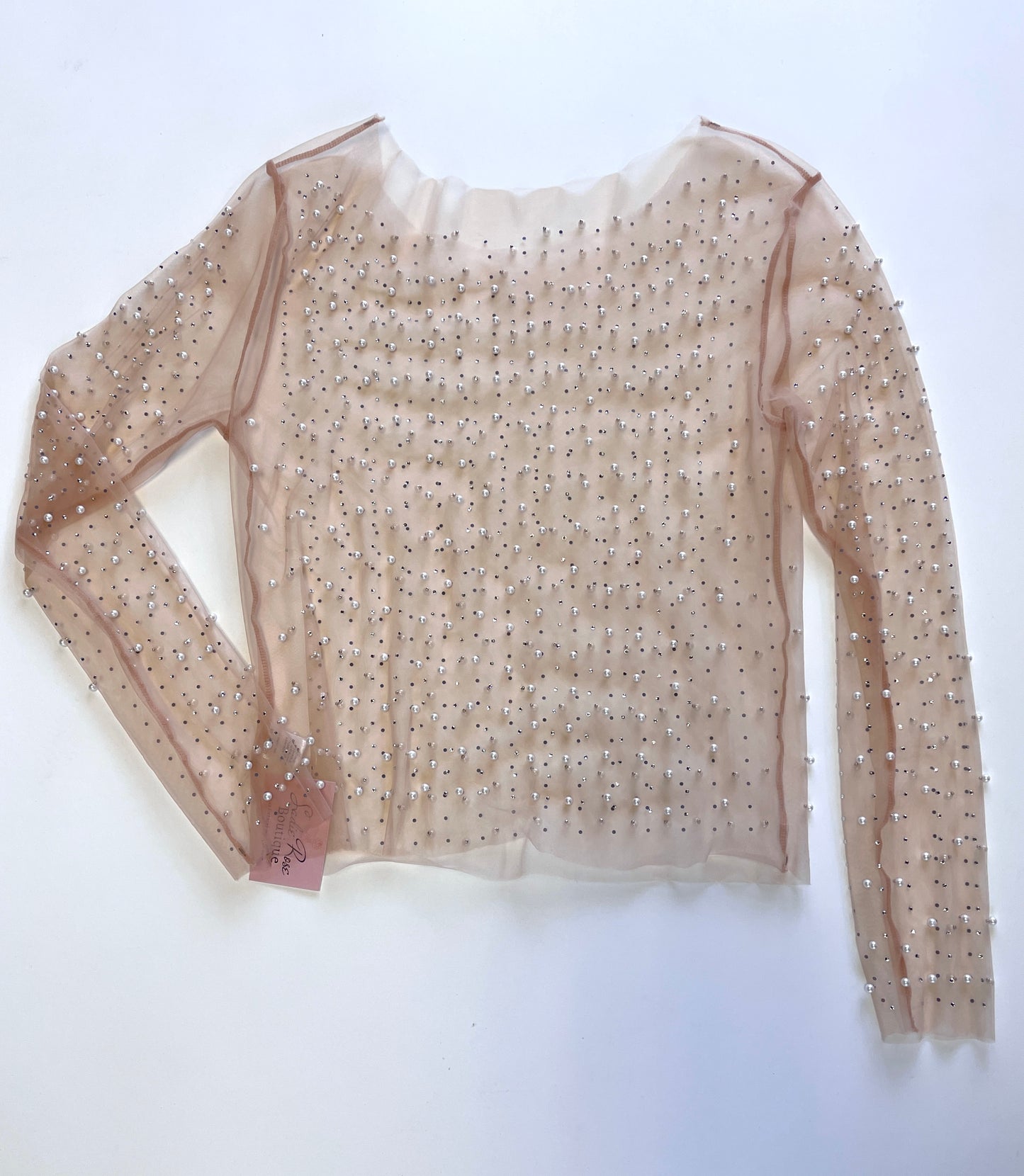 Pearl Mesh Long Sleeve