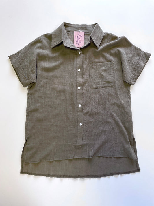 Green Button Tee