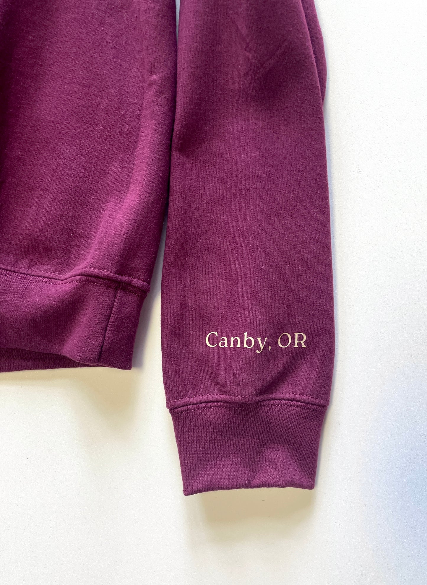 Just A Small Town Girl Burgundy Sweatshirt