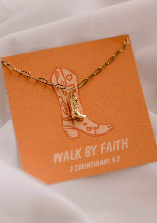 Walk By Faith Gold Plated Necklace