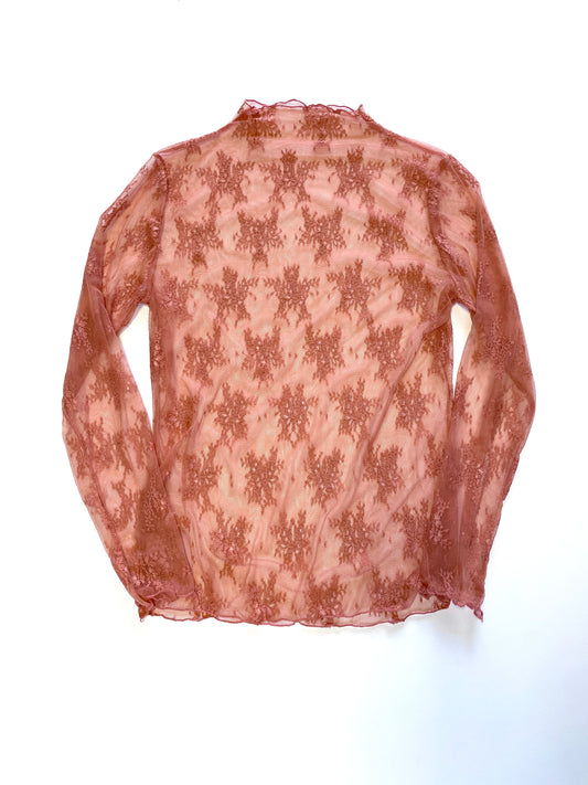 Rust Orange Lace Top