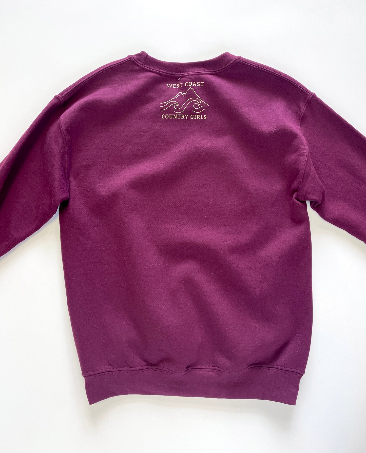 Just A Small Town Girl Burgundy Sweatshirt