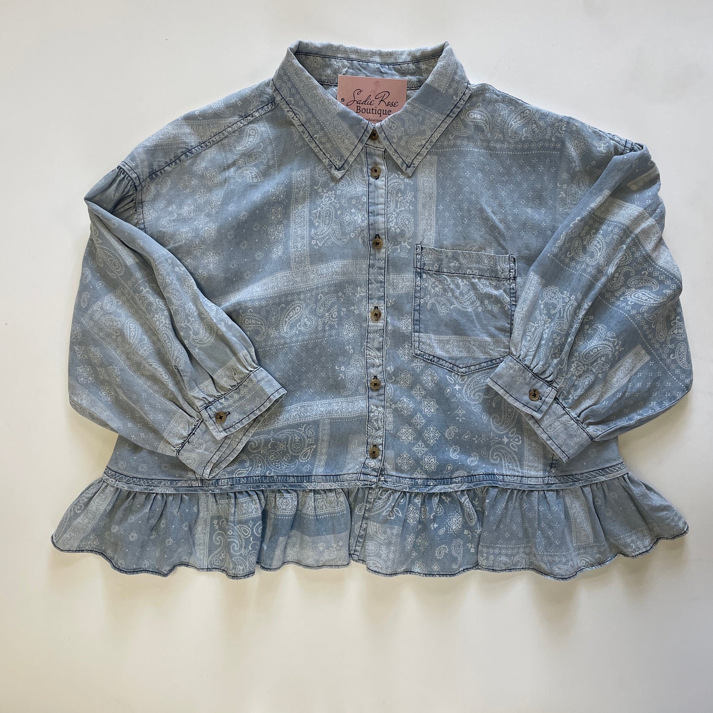 Blue Bandana Blouse