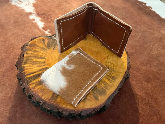 Handmade Cowhide Billfold Wallets