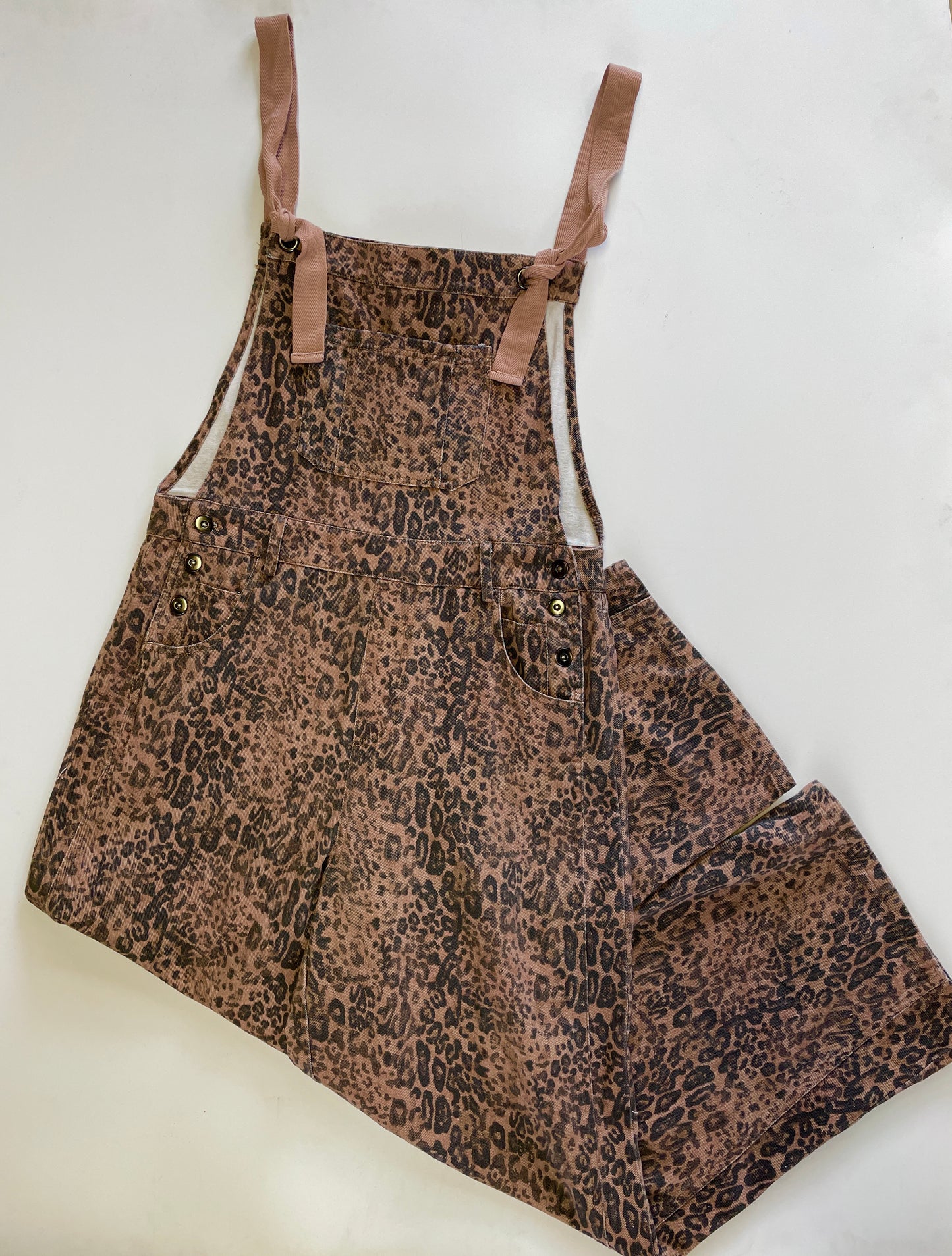 Leopard Print Overalls