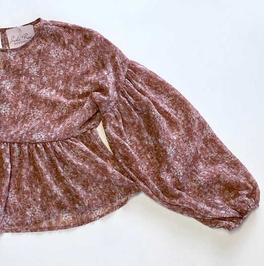 Pink Shimmer Flowy Top